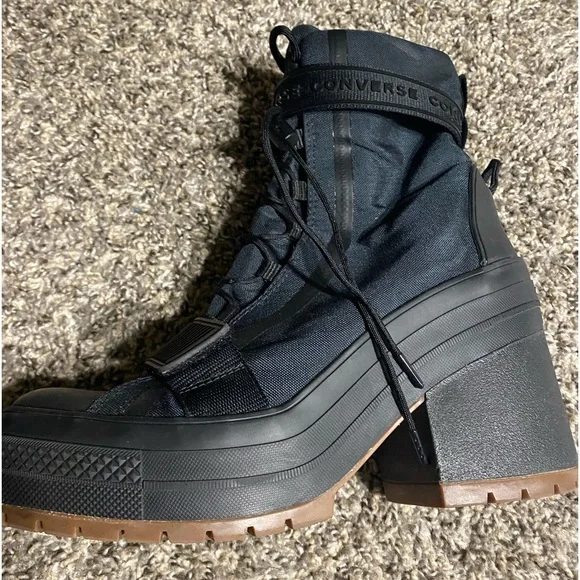 Converse GR82 Heeled Combat Boots Military Moto Punk Grunge Alt - Picture 7 of 12